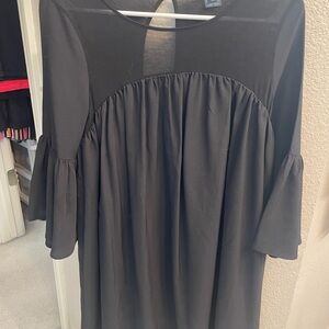 French Connection Black Crewneck Top